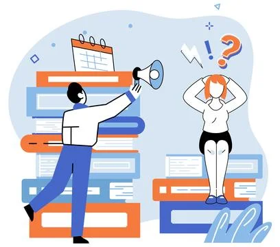 Self development, personal growth and progress. Learning and education. People Illustrazione stock