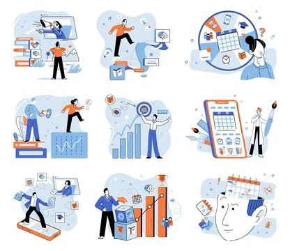 Self development. Self development is journey personal growth and achievement Stock Illustration