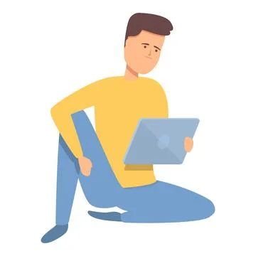 Self digital reading icon cartoon . Store book Stock Illustration
