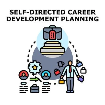 Self directed career development planning vector concept Stock Illustration