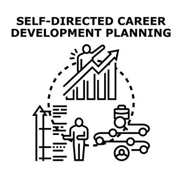 Self directed career development planning illustration Stock Illustration