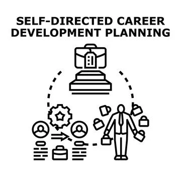 Self directed career development planning vector concept Stock Illustration