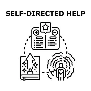 Self directed help concept developing personal growth skills Stock Illustration