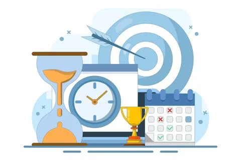 Self-Discipline and Motivation Implementation Concept Stock Illustration