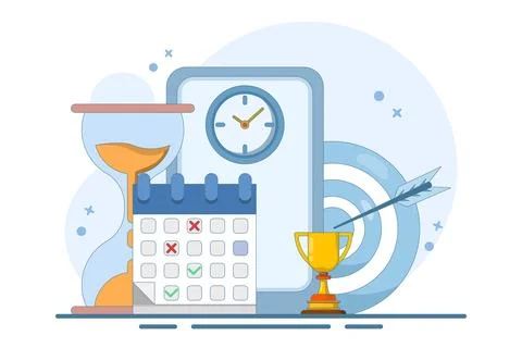 Self-Discipline and Motivation Implementation Concept Stock Illustration
