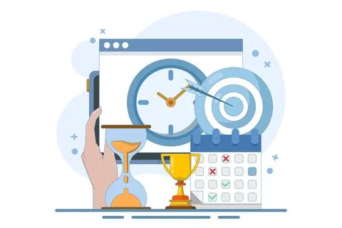 Self-Discipline and Motivation Implementation Concept イラスト素材