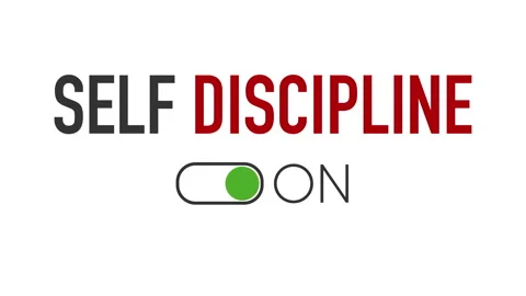 Self discipline animation on off button (on self discipline) Stock Footage 133659622