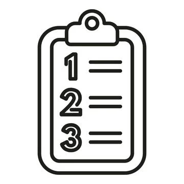 Self to do realization points icon outline vector. Victory success Stock Illustration