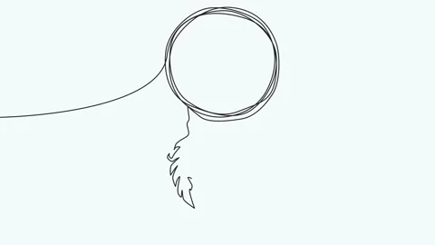 Self draw continuous line dream catcher animation 4k mystery symbol Stock Footage 233703349