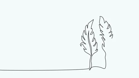Self-drawing animation of continuous drawing of one line of an isolated object Stock Footage 233703327