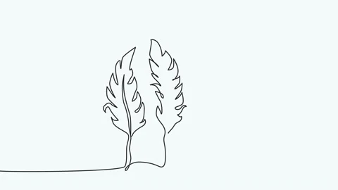 Self-drawing animation of continuous drawing of one line of an isolated object Stock Footage 233703331