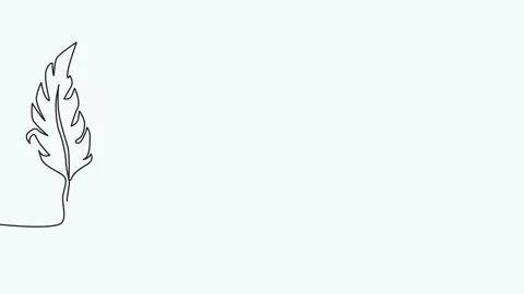 Self-drawing animation of continuous drawing of one line of an isolated object Stock Footage 233703334