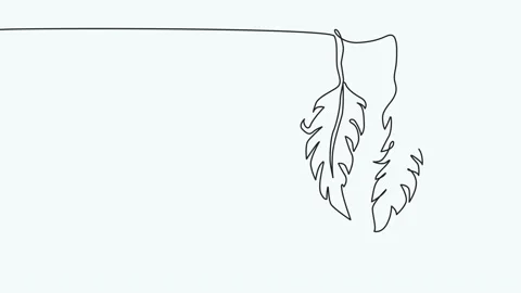 Self-drawing animation of continuous drawing of one line of an isolated object Stock Footage 233703358