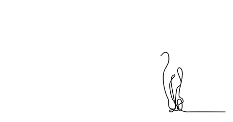 Self drawing animation of continuous lin... | Stock Video | Pond5
