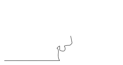 Self drawing animation of continuous lin... | Stock Video | Pond5