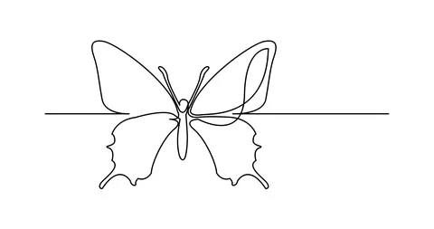 Self drawing animation of continuous line drawing Stock Footage 89802461