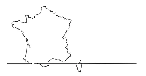 Self drawing animation of continuous line drawing Stock Footage 89802826