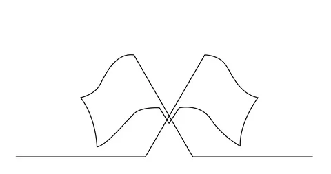 Self drawing animation of continuous lin... | Stock Video | Pond5