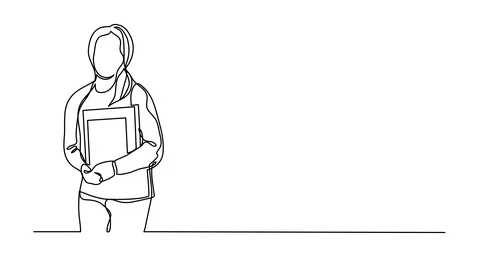 Self drawing animation of continuous line drawing Vídeos de archivo 89813364