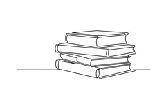 Self drawing animation of open book., Stock Video