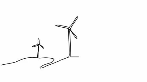 Wind Turbine Drawing Stock Video Footage | Royalty Free Wind Turbine ...