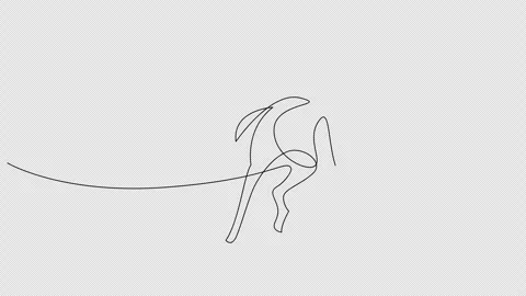 Self drawing animation of continuous lin... | Stock Video | Pond5