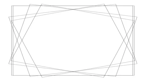 Self drawing animation of geometric squared frame. laconic style cadre. White Stock Footage 135041489