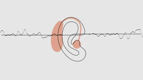 Self drawing animation of hearing aid in... | Stock Video | Pond5