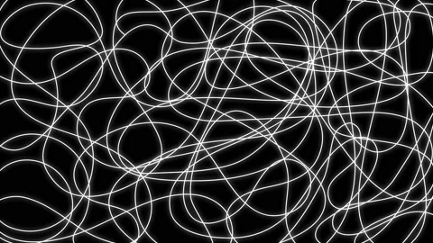 Self drawing animation of neon shining line. Stock Footage