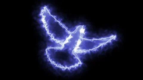 Self drawing animation one continuous line draw, logo, bird glowing blue flame 스톡 동영상 274054464