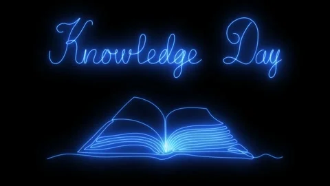Self drawing animation one continuous line draw, logo, Knowledge Day. Open book Stock Footage 278260783