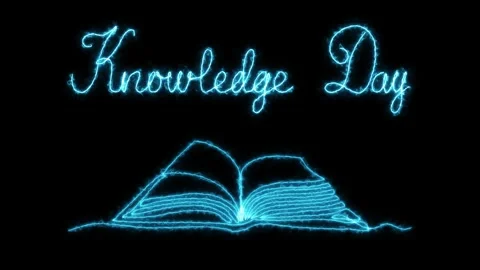 Self drawing animation one continuous line draw, logo, Knowledge Day. Open book. Stock Footage 278260784
