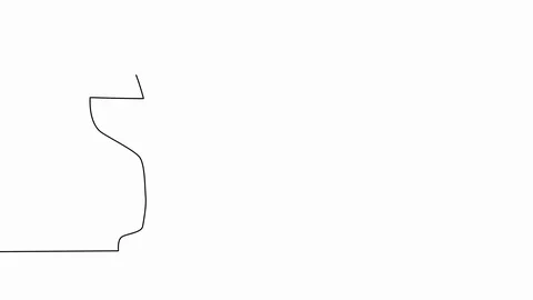 Self drawing animation of one line drawi... | Stock Video | Pond5