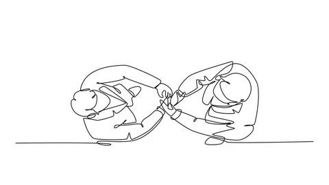 Self drawing animation of single line dr... | Stock Video | Pond5