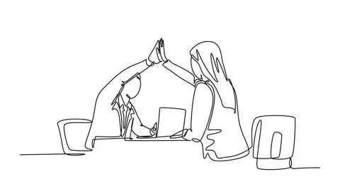 Self drawing animation of single line dr... | Stock Video | Pond5