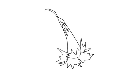 Self drawing animation of single line draw beauty fresh brugmansia for home.. 스톡 동영상 299107674