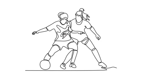 Self drawing animation single line draw ... | Stock Video | Pond5