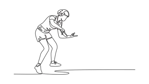 Self drawing animation single line draw ... | Stock Video | Pond5