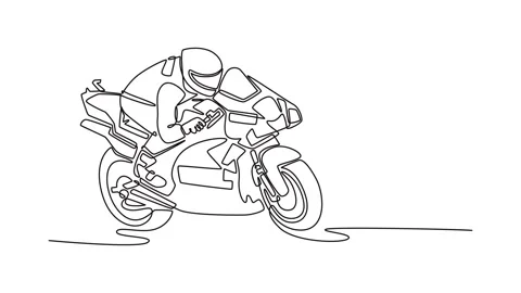 Line Drawing Motorcycle Stock Videos – Royalty-Free HD & 4K Videos | Pond5