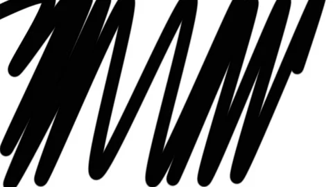 Self drawing chaotic scribbles with lines and curves revealing background. Stock Footage 122454548