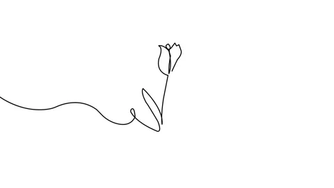 A self-drawing continuous line animation tree Stock Footage 310417104