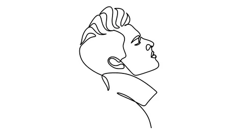 Self drawing with a continuous line. drawing style - one line. Stock-Footage 128420487