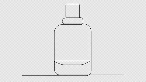 Self Drawing Continuous Line Perfume Bottle Animation Stock-Footage 328650764