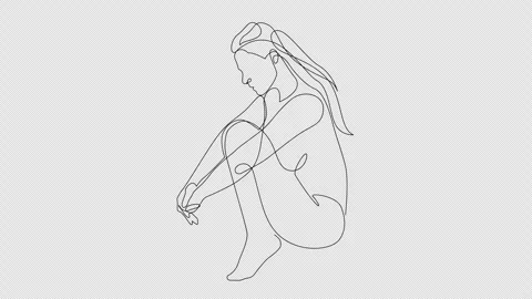Self drawing continuous one line drawing... | Stock Video | Pond5