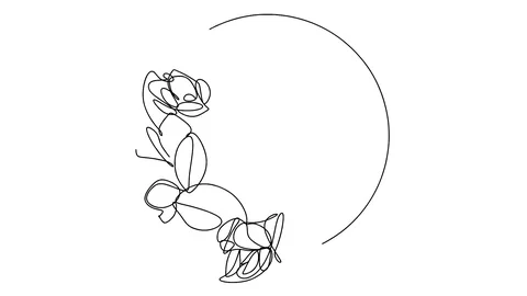 Self drawing of couple hands. continuous line drawing Stock-Footage 128426973