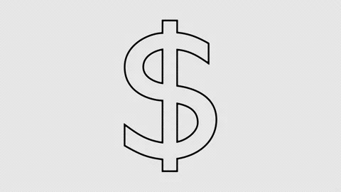 Self drawing dollar sign animation. Stock Footage 143129059