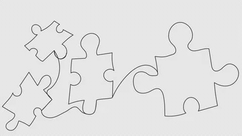 Self-drawing with doodle puzzles in one line. Stock Footage 166537904
