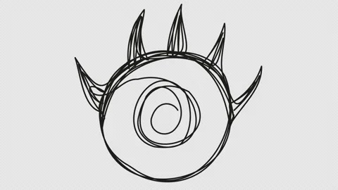 Self-drawing of the graphic eye with one line. Stock Footage 166537994