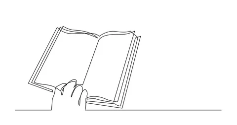 Self Drawing Line Animation of continuous line drawing of human hand holding  Vídeos de archivo 98503731