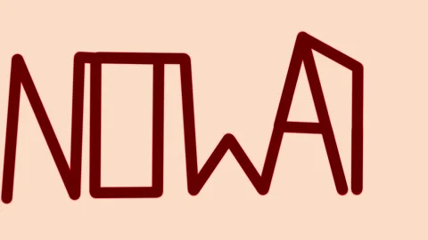 Self drawing line animation with text no war Stock Footage 170948769